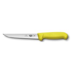 Нож кухонный Victorinox Fibrox (5.6008.15) стальной обвалочный лезв.150мм прямая заточка желтый (1415893)
