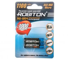 Батарейка аккумулятор LR03-2BL 1100 mAh ROBITON (102656399)