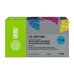 Картридж Cactus CS-CB318N(CS-CB318), №178, синий / CS-CB318N(CS-CB318) (807125)