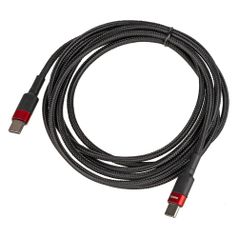 Кабель Power Delivery 100W, USB Type-C (m) - USB Type-C (m), 2м, черный / красный (1491179)