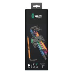 Набор ключей WERA 950/9 Hex-Plus Multicolour BlackLaser 1, 9 предметов [we-073593] (1415247)