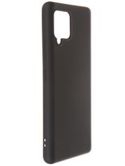 Чехол DF для Samsung Galaxy A42 с микрофиброй Silicone Black sOriginal-30 (823246)