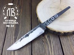 Клинок ручной ковки № 32 из ламинированной дамаской стали для изготовления ножа