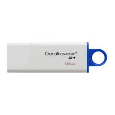 Флешка USB KINGSTON DataTraveler G4 16Гб, USB3.0, белый и синий [dtig4/16gb] (936111)