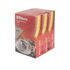 Фильтры для кофе FILTERO №2, для кофеварок, бумажные, 1x2, 240 шт, коричневый [2/240] (385774)