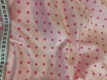 ткань Польский хлопок "Звезды" на розовом (136801)