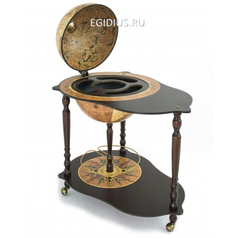 Глобус-бар напольный со столиком и картой мира "Caravaggio" D=41 см (16354)