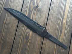 Клинок ручной ковки № 108 из ламинированной дамаской стали для изготовления ножа