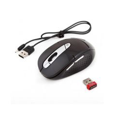 Мышь A4 G11-570FX-1, оптическая, беспроводная, USB, черный и серебристый (873691)
