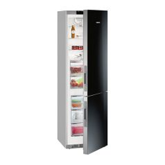 Холодильник LIEBHERR CBNPgb 4855, двухкамерный, черное стекло (386008)