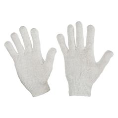Перчатки многоразовые, размер: универсальный, х/б, 10 пар, цвет белый (1140269)