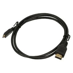 Кабель Micro HDMI (m) - HDMI (m) , ver 1.4, 1м, GOLD черный (794362)