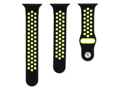 Аксессуар Ремешок Evolution для APPLE Watch 38/40mm Sport+ AW40-SP01 Silicone Black-Fluorescent Green (842239)