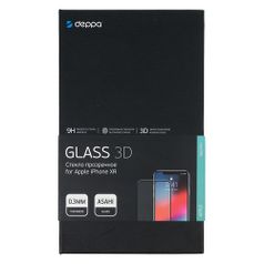 Защитное стекло для экрана Deppa 62445 для Apple iPhone XR/11 3D, 1 шт, черный (1096354)