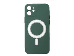 Чехол Luazon для APPLE iPhone 12 MagSafe Silicone Dark Green 6852573 (868826)