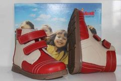 Футмастер (лечебная антивальгусная обувь) Ботинки Сапоги без утепления высокие берцы Галий 700-0022-007 Бежевый красный  (4103)