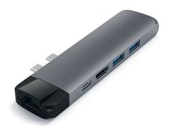 Хаб USB Satechi Aluminum Pro Hub With Ethernet для 2016/2017 MacBook Pro 13/15 Space Gray ST-TCPHEM (604031)