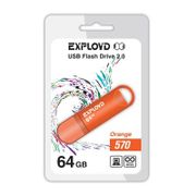 USB Flash Drive 64Gb - Exployd 570 EX-64GB-570-Orange...