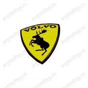 Эмблема с лосем Volvo, жёлтая