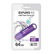 USB Flash Drive 64Gb - Exployd 570 EX-64GB-570-Purple...