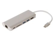 Адаптер Palmexx USB C-HDMI-2xUSB 3.1-USB C-CardReader-Ethernet...