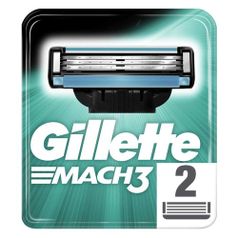 Сменные кассеты для бритья GILLETTE Mach3, 2 шт. [81540655] (362319)