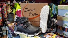Сурсил-Орто (лечебная антивальгусная обувь) Ботинки Сапоги Кроссовки на байке высокие берцы демисезон 55-150 Черный  (6741)