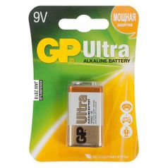 9V Батарейка GP Ultra Alkaline 1604AU 6LR61, 1 шт. (558932)
