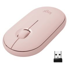 Мышь Logitech Pebble M350, оптическая, беспроводная, USB, розовый [910-005717] (1375141)
