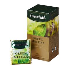 Чай Greenfield Green Melissa зеленый мелисса 25пак. карт/уп. (0435-10) 10 шт./кор. (1096716)