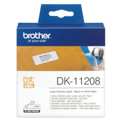 Картридж Brother DK11208, черный шрифт, DK11208 (272491)