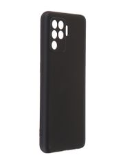 Чехол DF для Oppo Reno 5 Lite с микрофиброй Silicone Black oOriginal-11 (840393)