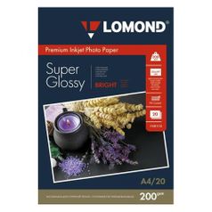 Фотобумага Lomond 1101112 A4/200г/м2/20л./белый высокоглянцевое для струйной печати (805932)