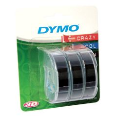 Картридж (тройная упаковка) DYMO Omega, белый / черный / 9мм, белый шрифт, черный фон, 3м ( S0847730 (1205459)