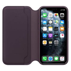 Чехол (флип-кейс) Apple Leather Folio, для Apple iPhone 11 Pro, фиолетовый [mx072zm/a] (1179054)