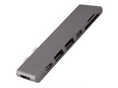 Аксессуар Адаптер Barn&Hollis Multiport Adapter USB Type-C 7 in 1 для MacBook Grey УТ000027061 (873623)