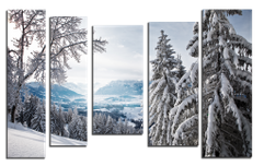 Модульная картина "Снежный лес" (108220670)