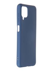 Чехол DF для Samsung Galaxy M12 (4G) с микрофиброй Silicone Blue sOriginal-24 (823267)
