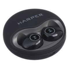 Гарнитура Harper HB-522 TWS, Bluetooth, вкладыши, черный (1476696)