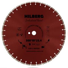 Диск алмазный, отрезной 500 мм, посадочное 25,4 мм, Hilberg Industrial Hard. HI811. (41833886).