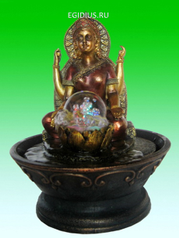 Декоративный фонтан Индийский, шарик, подсветка H*L*W=21*16,5*16,5см (16830)