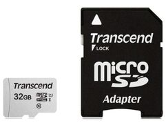 Карта памяти 32Gb - Transcend 300S MicroSDHC Class 10 UHS-I TS32GUSD300S-A (584231)