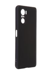 Чехол DF для Poco F3 / Xiaomi Redmi K40 с микрофиброй Silicone Black poOriginal-04 (840396)