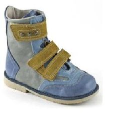 Ортомода (лечебная антивальгусная обувь) Ботинки Сапоги без утеплителя высокие берцы демисезон лето 2218-0017 Голубой  (10397)