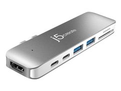 Док-станция J5create USB-C Ultradrive Minidock 2xThunderbolt 3 USB-C - Thunderbolt 3 USB-C / USB-C / HDMI / 2xUSB-A / Card Reader JCD382 (809957)