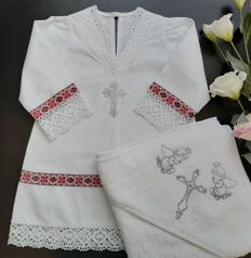 Крестильный набор для девочки Русский стиль (176307074)