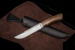 Нож из стали Х12МФ «Хищник», рукоять: Притин дюраль, кап ореха (9072)