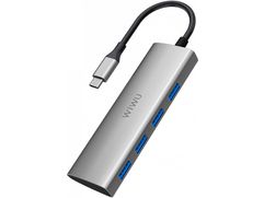 Хаб USB Wiwu Alpha 440 Type-C - 4xUSB 3.0 Grey 6973218930251 (864747)