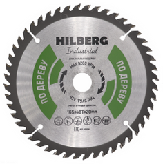 Диск пильный по дереву 165 мм серия Hilberg Industrial 165*48Т*20 мм HW166
