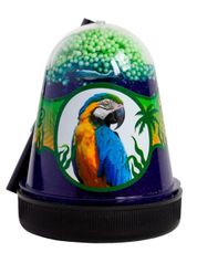 Слайм Slime Jungle Попугай 130гр с пенопластовыми шариками Green S300-24 (869297)